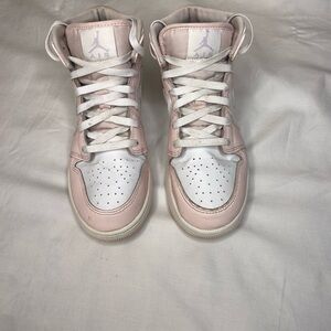Nike Kids Pink and White Sneakers